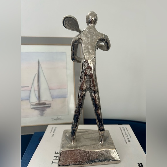 🛑SOLD🛑 Unique Minimalist Tennis Player Figurine 10.5 inches Tall - Picture 8 of 8